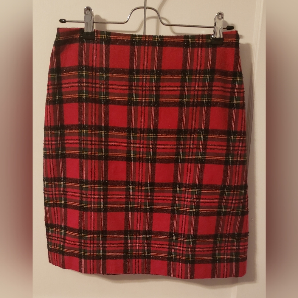 Talbots Plaid Holiday Skirt